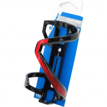 Флягодержатель для рамы AIRWAY SPORT с боковой вставкой фляги слева черный/глянцевый красный